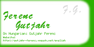 ferenc gutjahr business card